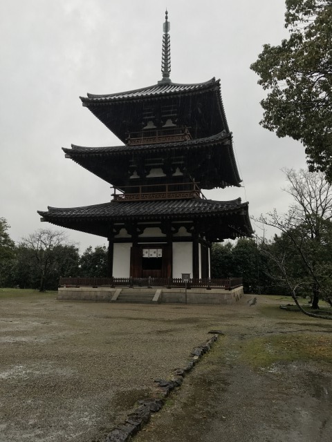 法起寺　三重塔