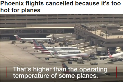 気温が高すぎて飛行機が欠航になる事件が！離陸できる最高気温は何度？
