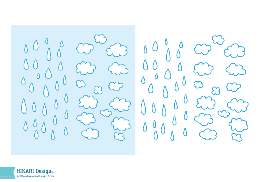 雲 雨 商用可能フリー素材 くも あめ しずく 水 線 手書き Ai Eps Png 自然 天候