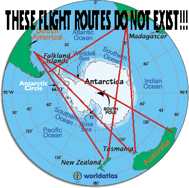 Flat Earth Air Route