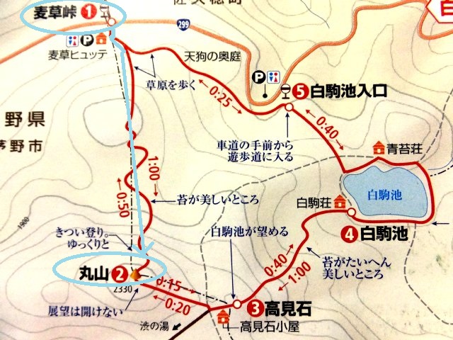 白駒池・高見石　ハイキングマップ 003