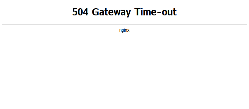 504 Gateway Time-out